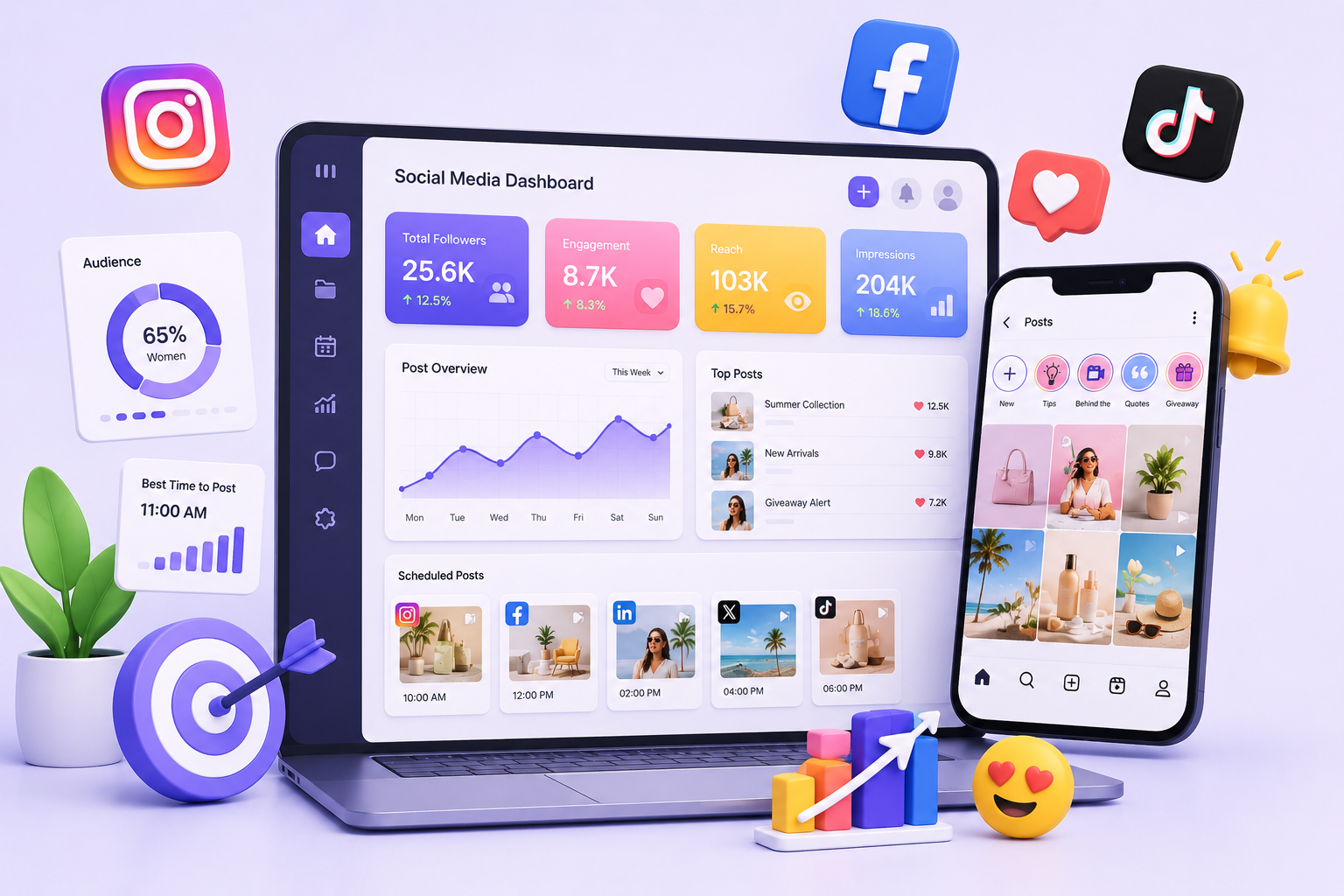 Social media marketing service