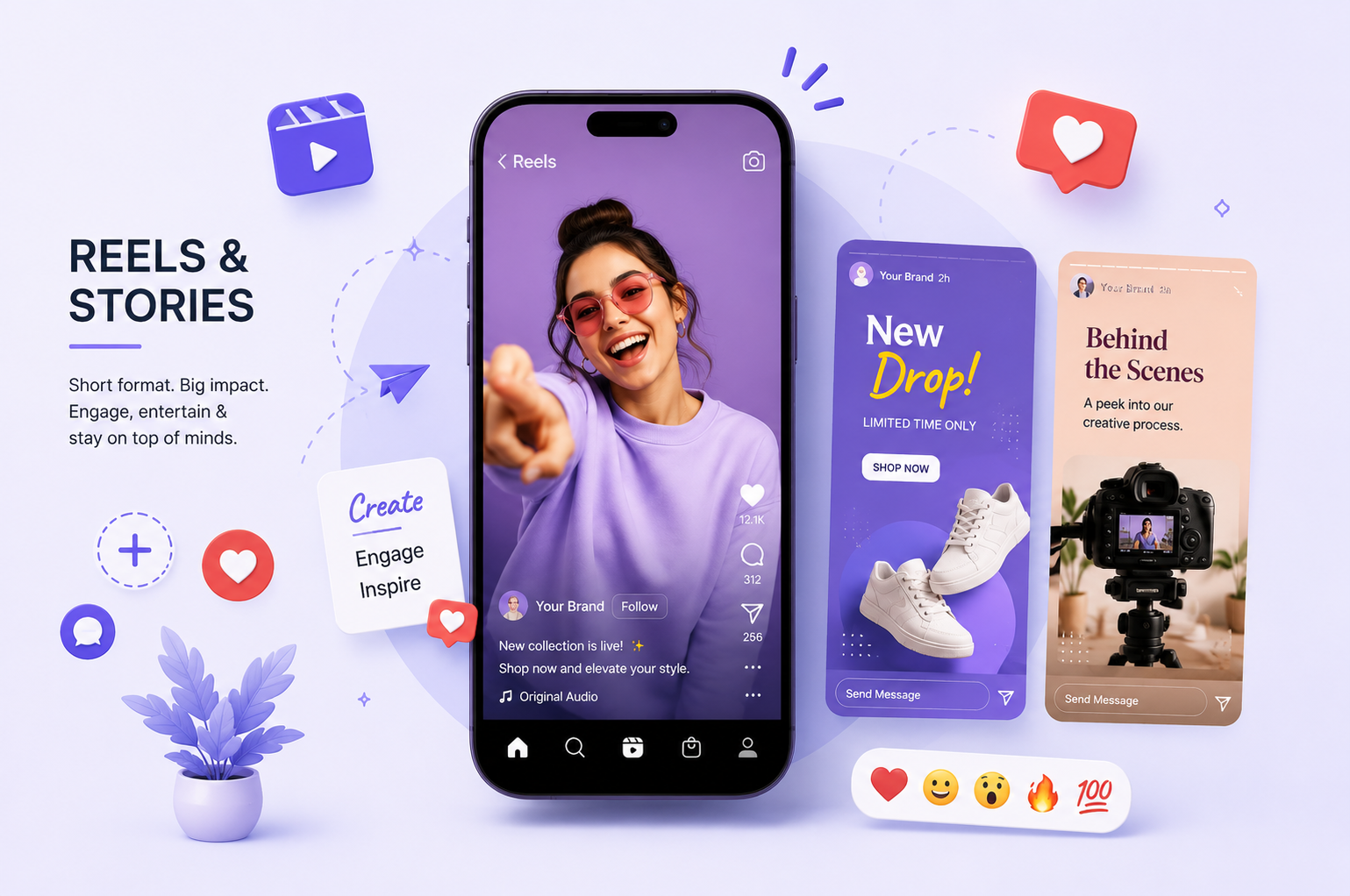 Mobile content creation for social media